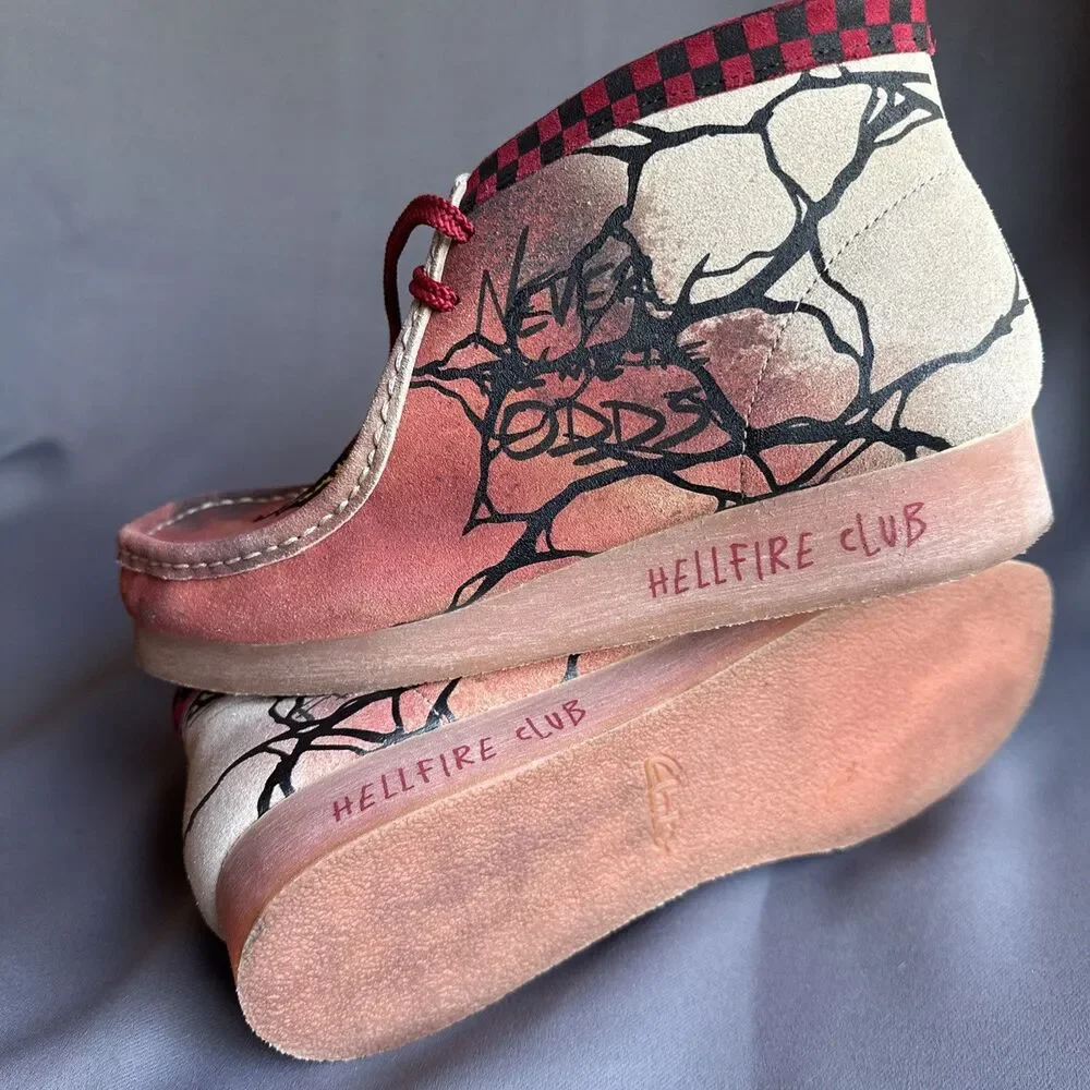 Clarks Wallabee Hellfire Club Chukka 10 M Shoes Boot Stranger Things Men’s Fire